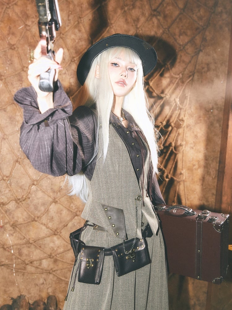 Punk CoffeeGray Steampunk Wasteland Waistcoat