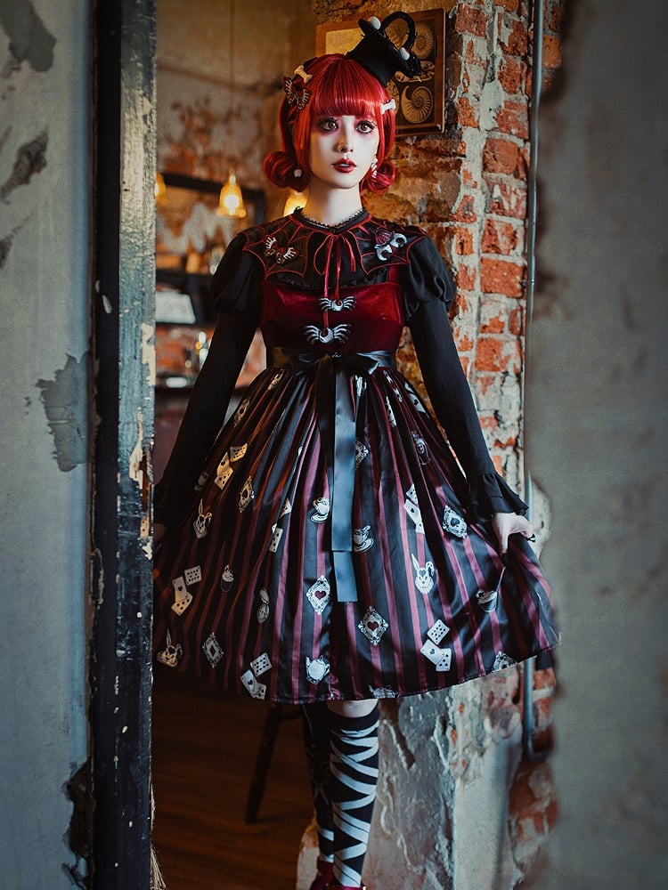 and with Detachable Spider Web Embroidery Organza Brooch Red Butterfly Fake Collar Black Moth