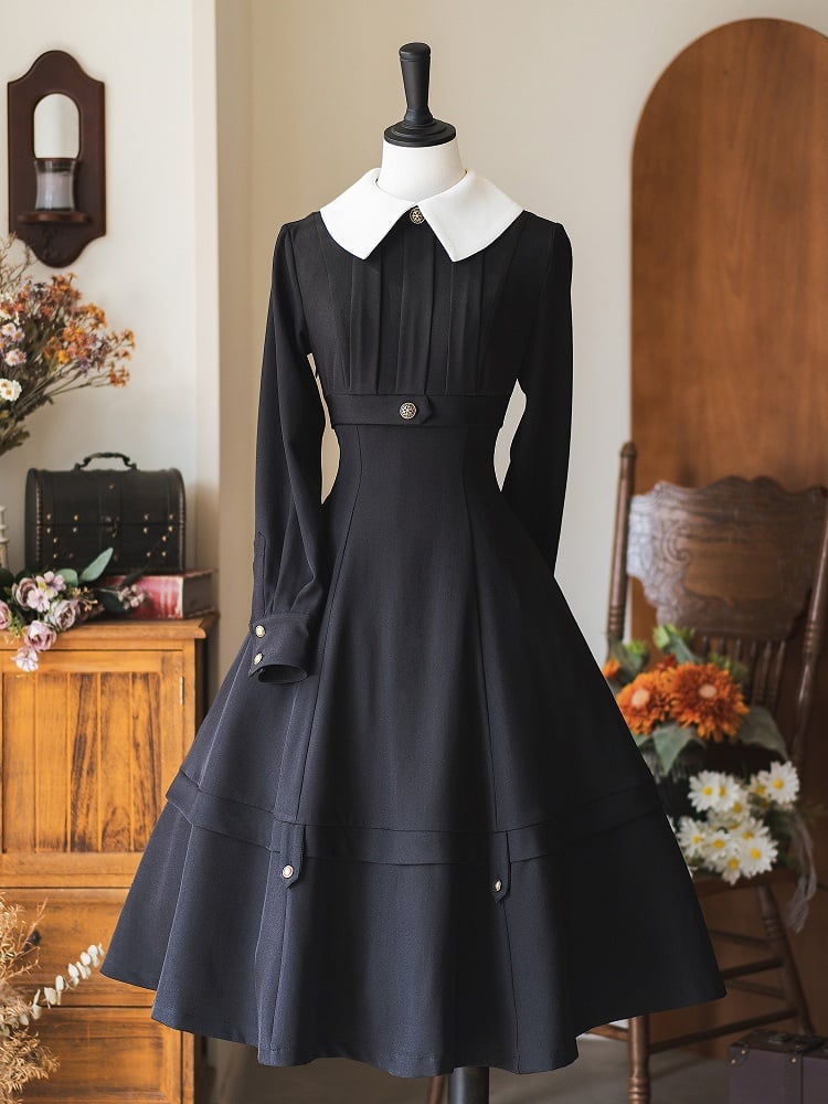 Schwarzes, abnehmbares Cape-Design, elegantes Retro-Schlankheitskleid