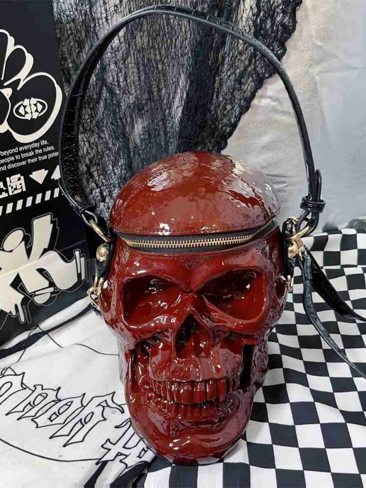 Gothic Punk Totenkopfförmige Einkaufstasche