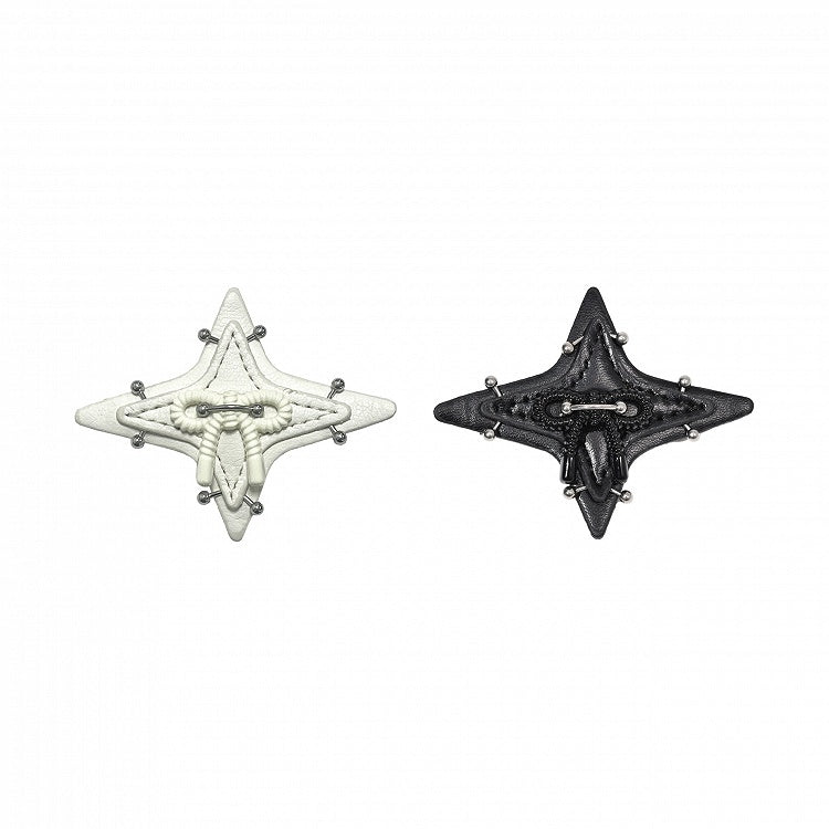 Black/White Star-shaped Punk Hairclip