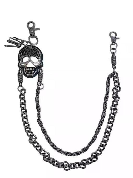 Accessoire Charm Kleiderkette Silber Skelett
