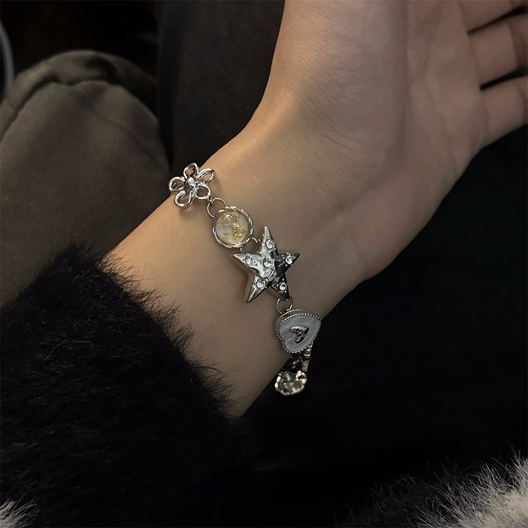 Silbernes Starand-Blumenarmband