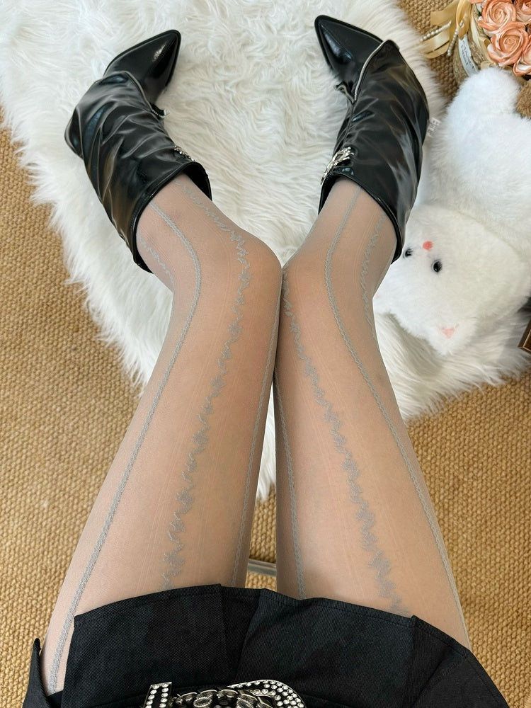 Options Tights Color 5 Design Embroidered
