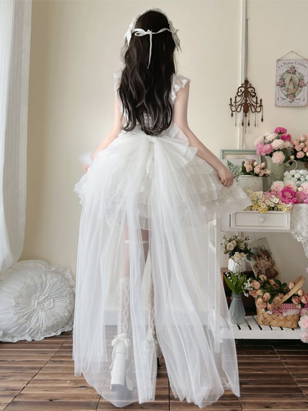 Pullover Stoffkleid Shiro Butterfly Lolita Weiß Hanayome Rock Prinzessin