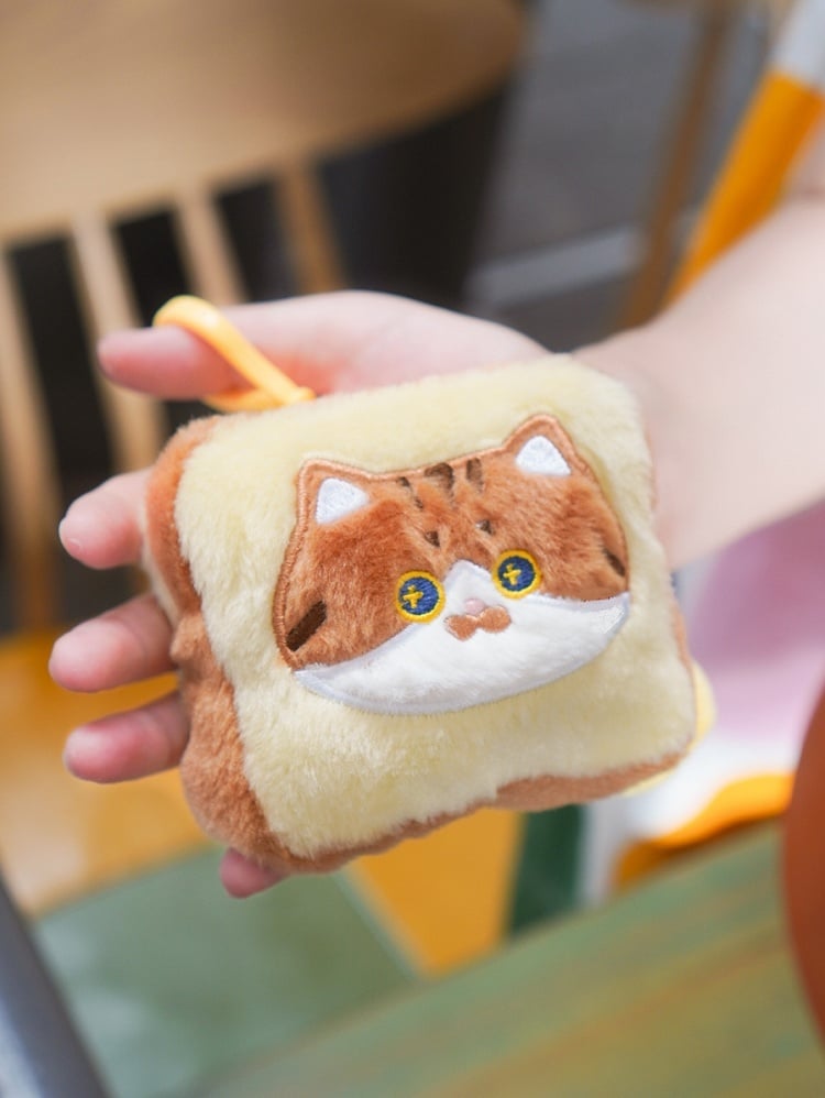 Cute Kitty Pattern Yellow&Brown Cartoon Coin Purse