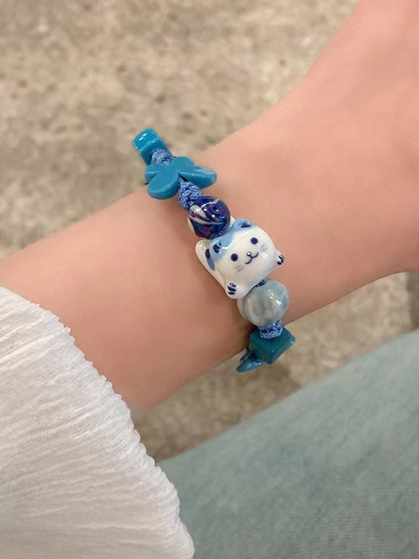Star Decorated And 3 Bracelet Color Options Cat
