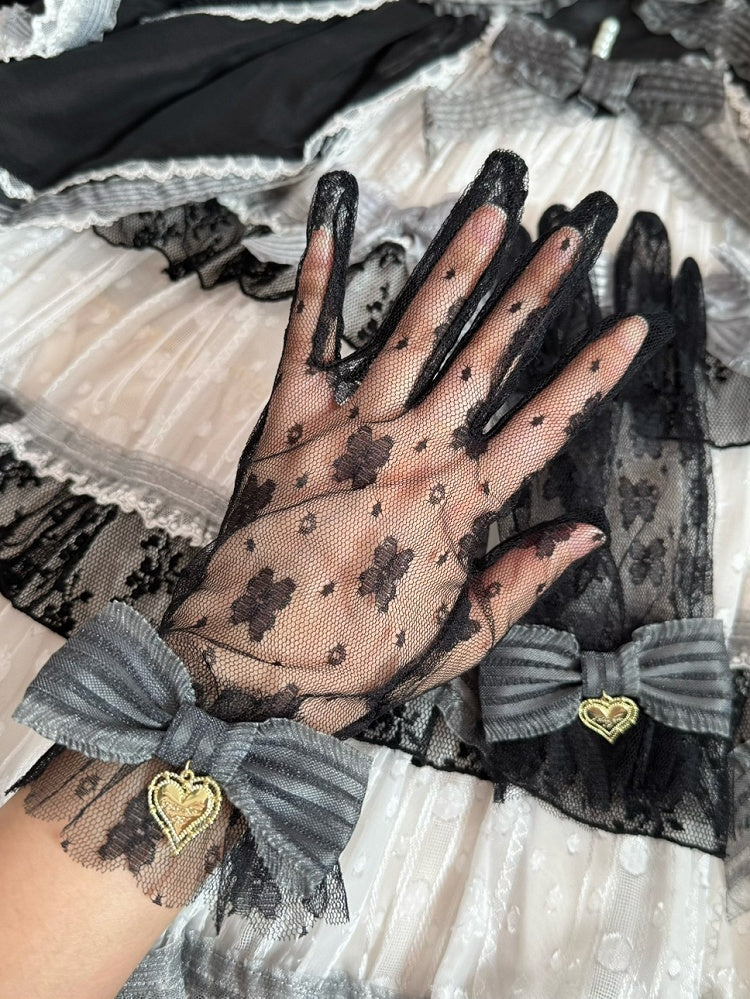 Crown/Heart Bowknot Lace Gloves Options Charm 16