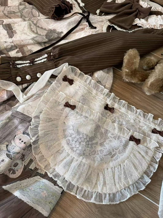 Dotted Apron Tulle Creamy