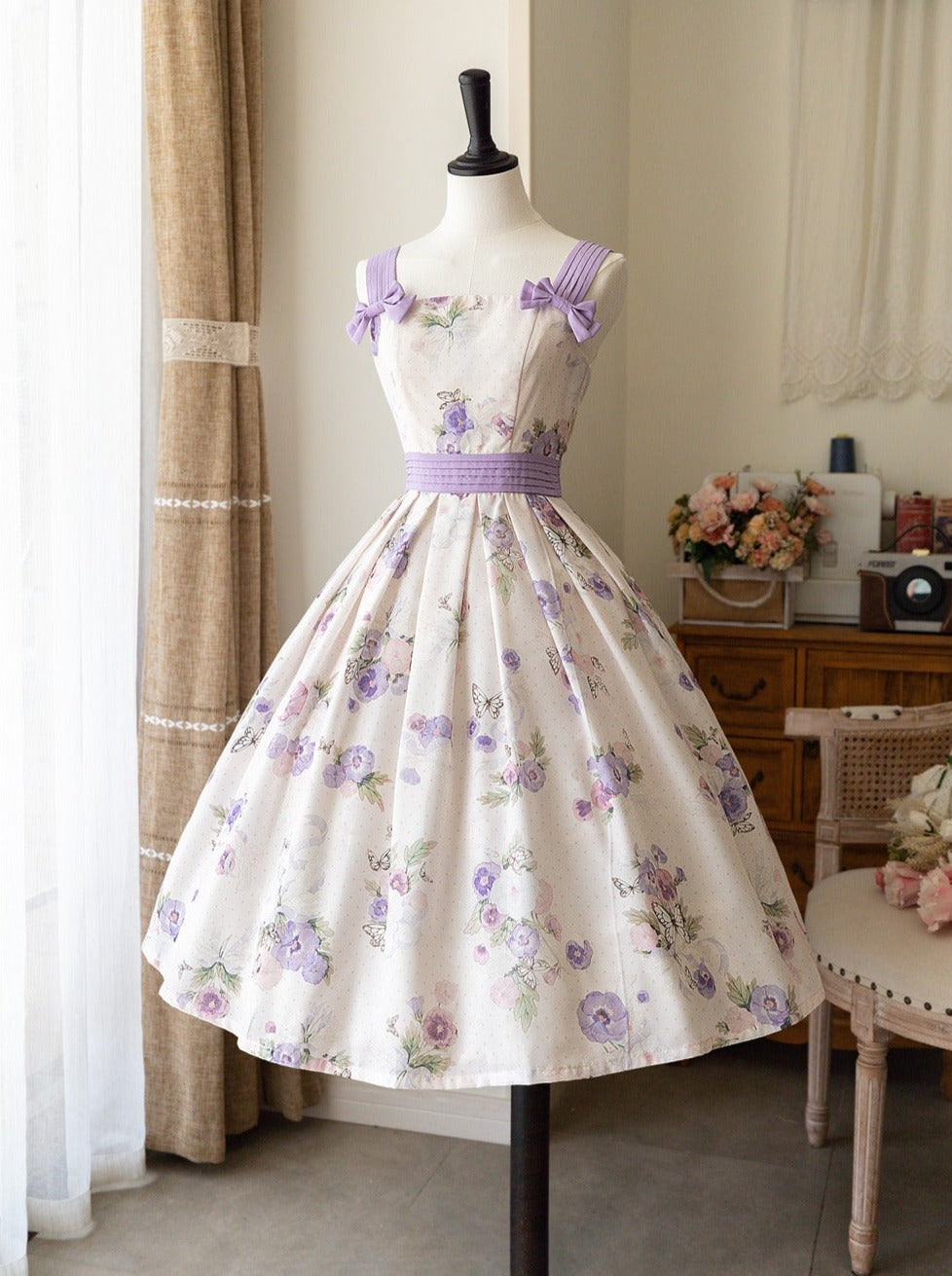 Lolita Flower Dress Retro
