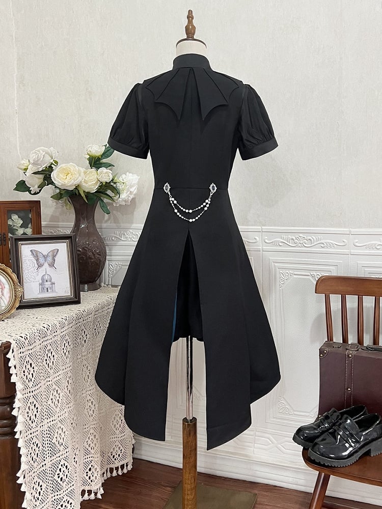 Prince Lolita Waistcoat Short Shorts - Shirt Jabot Set Ouji Full and Black Blue Long Tie Sleeves +