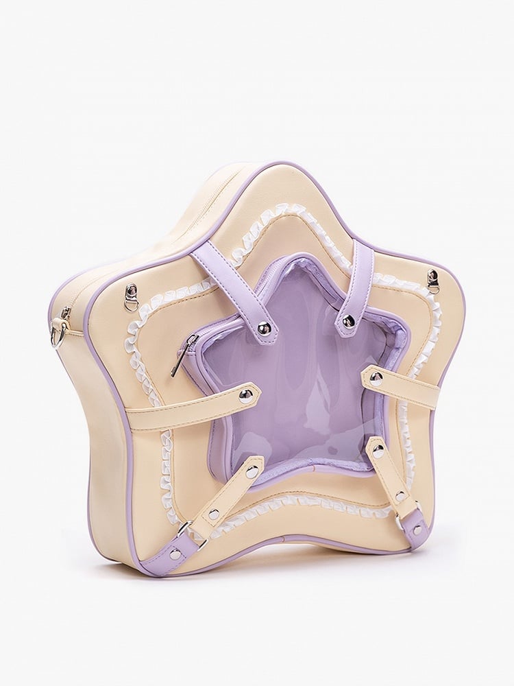 Style With Bag Starry 2-Way Ita Yellow Purple Kawaii