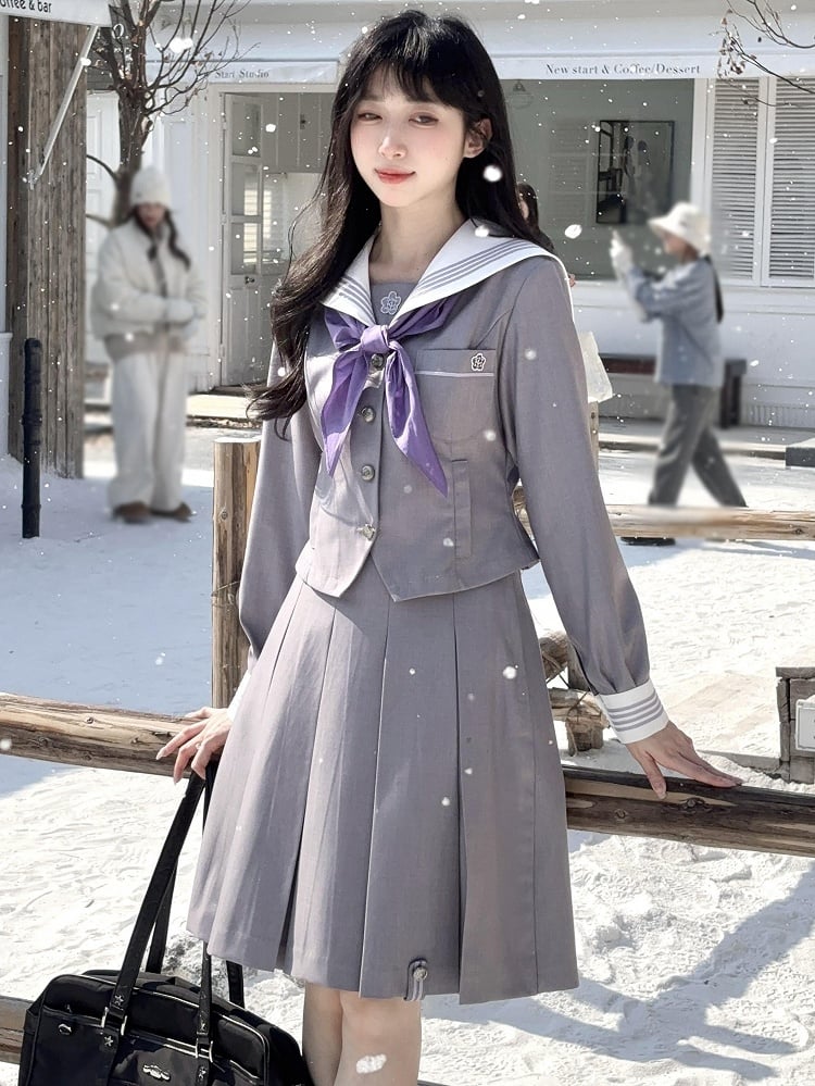 ダスティスカート パープル JK制服 プリーツボックス