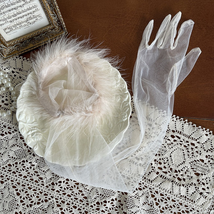 Gloves Options Shaggy 9 Tulle Cuffs Color