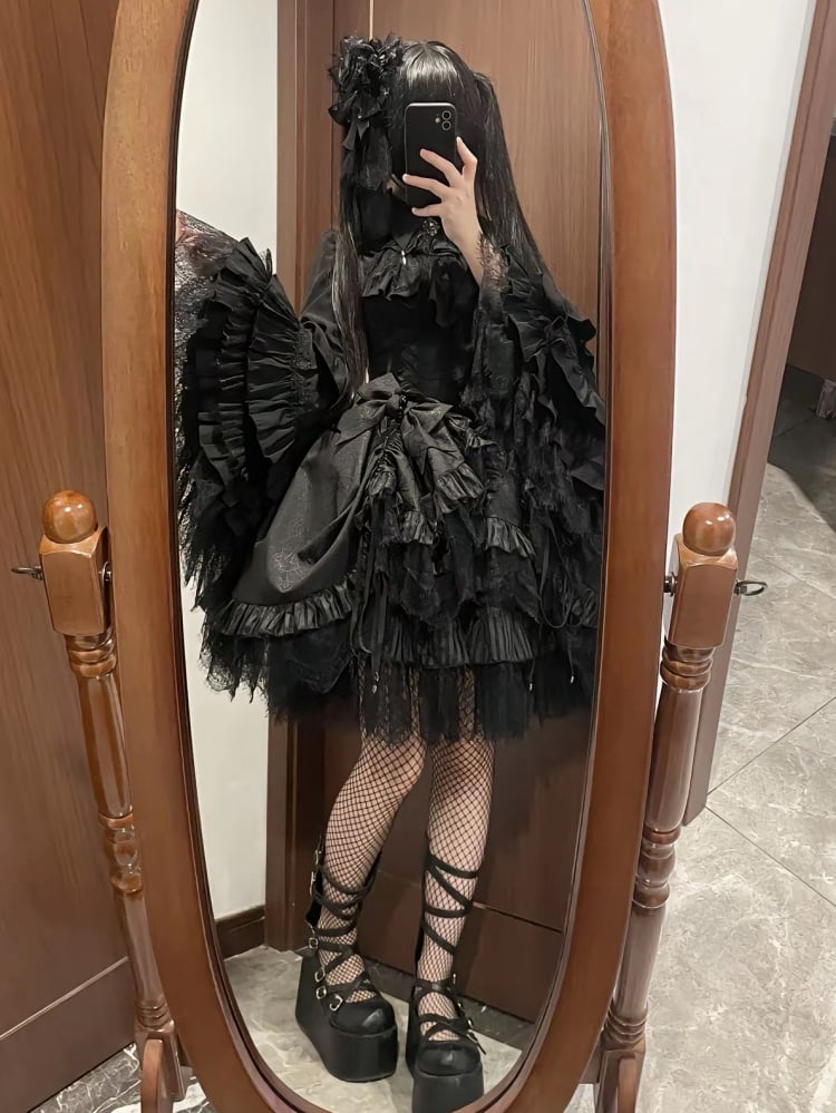 黒ブルマー裏地ロリータスカート