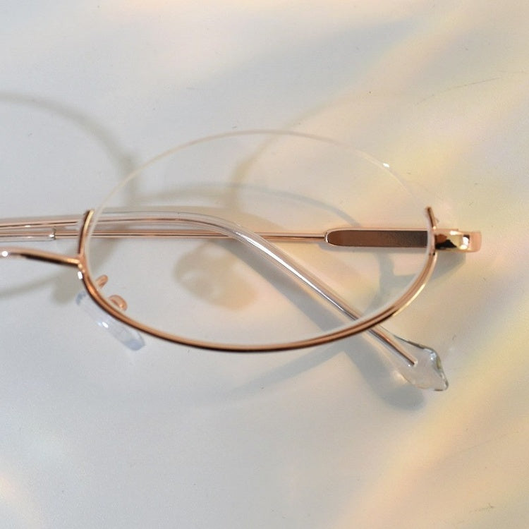 Accessory Semi-rimless Cyberpunk + Glasses Gold Chain