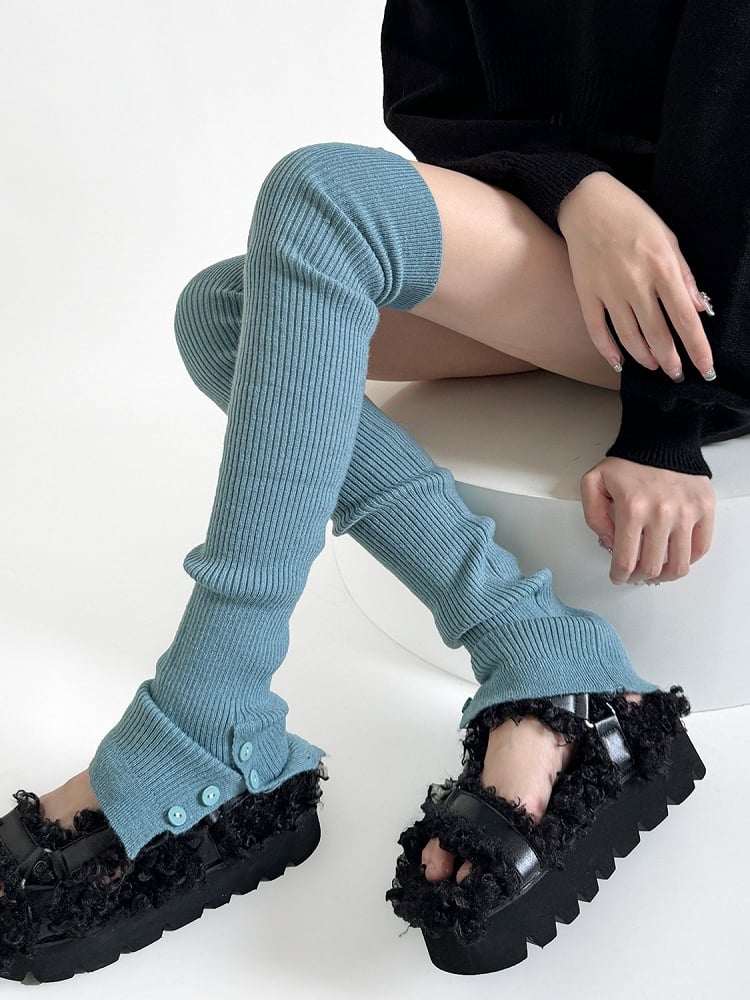 Y2K Gestrickte Overknee-Beinwärmer