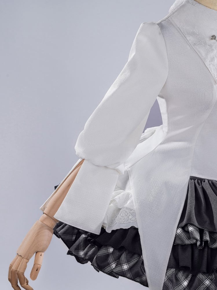 Costume de cosplay style Lolita Yosuga no Sora Kasugano Sora avec chemise blanche et jupe noire