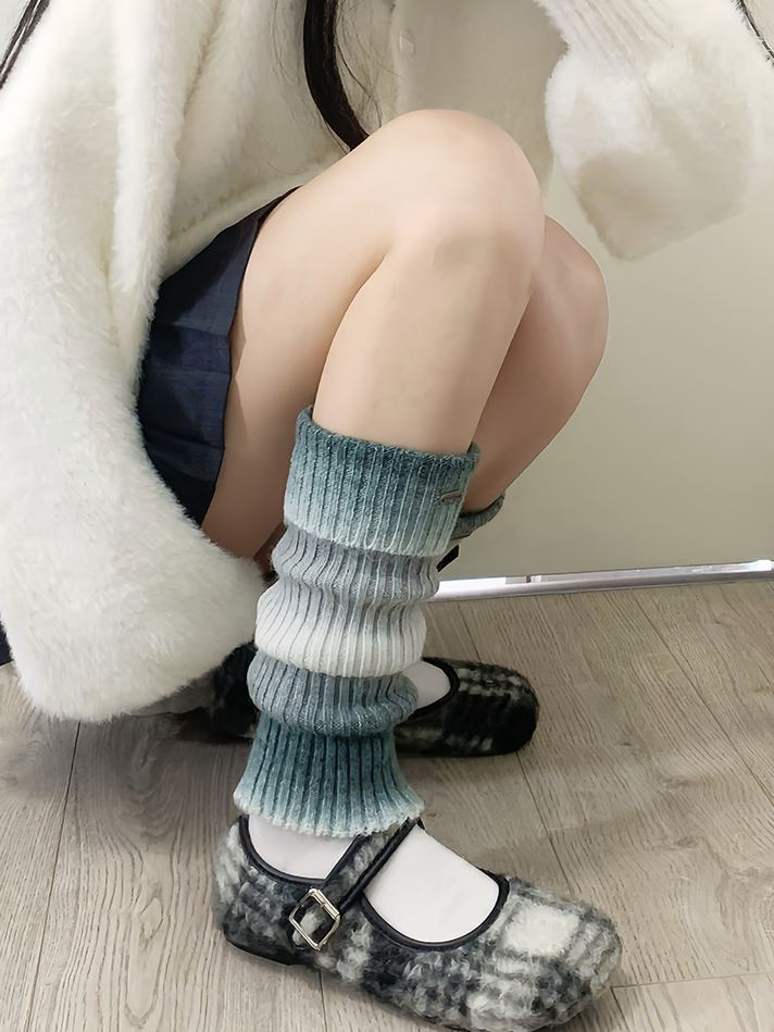 Coffee Y2K Knitted Leg Warmers