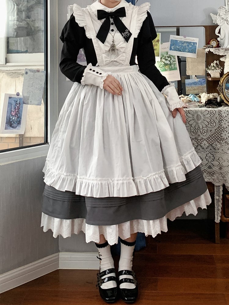 Weiße Maid Lolita Schürze