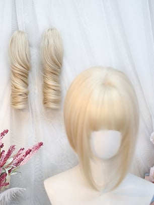 Claw Wavy Bob Ponytail 25CM Tea/Brown/Blonde Cut +Double Clips Black 25-30CM Wig