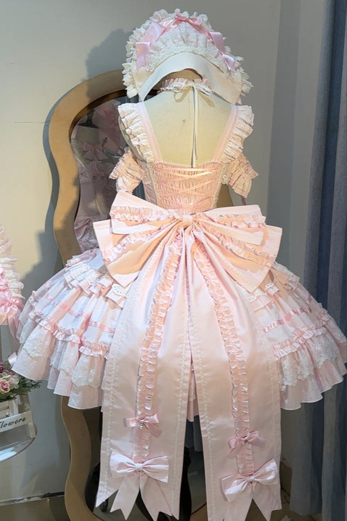 Haubenpuppe Kopfschmuck Kleid + Antike Prinzessin Perle