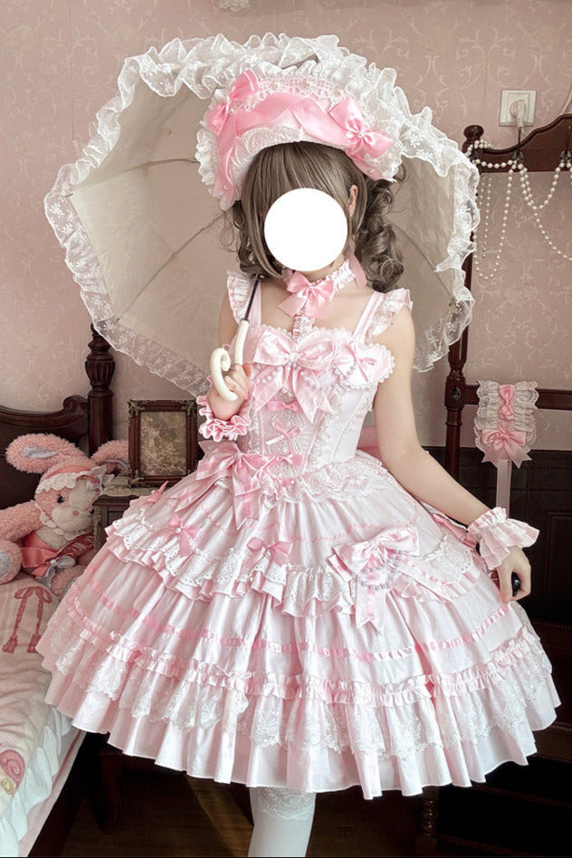 Haubenpuppe Kopfschmuck Kleid + Antike Prinzessin Perle