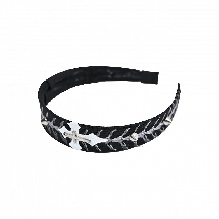 Gothic Kreuz Ohrstecker Schwarz KC