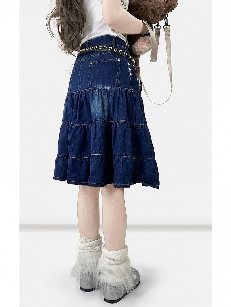 Denim Skirt Y2K Blue