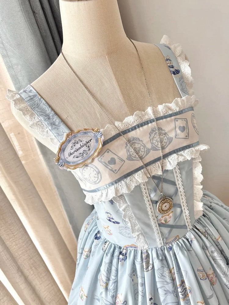 Embroidery Blue Brooch