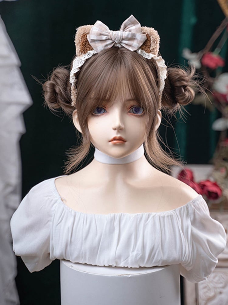 Wavy 71CM Brown Air Wig Bangs With Length