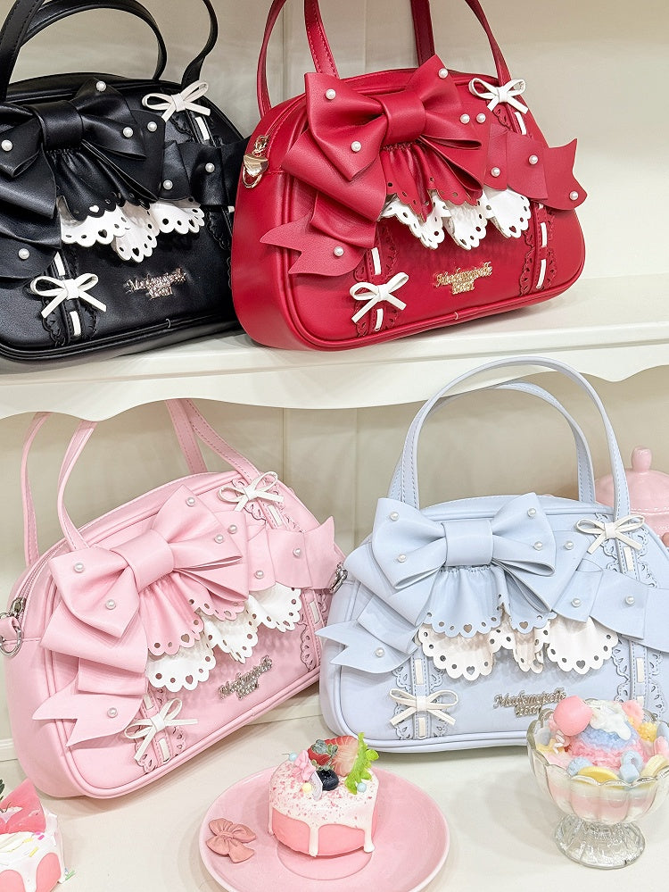 Red Black Bag Hand Pink Blue /