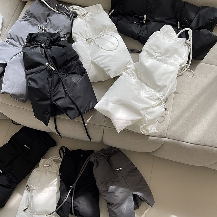 White/Grey/Black Drawstring Thicken Leg Warmers