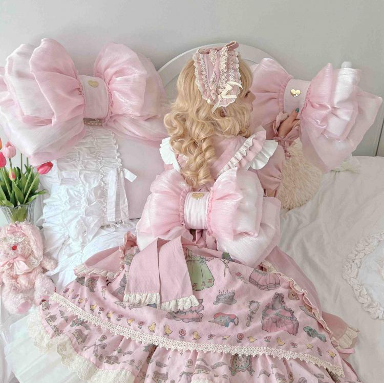 ベストセラー ライトピンクのキュートなビッグリボンバックパック