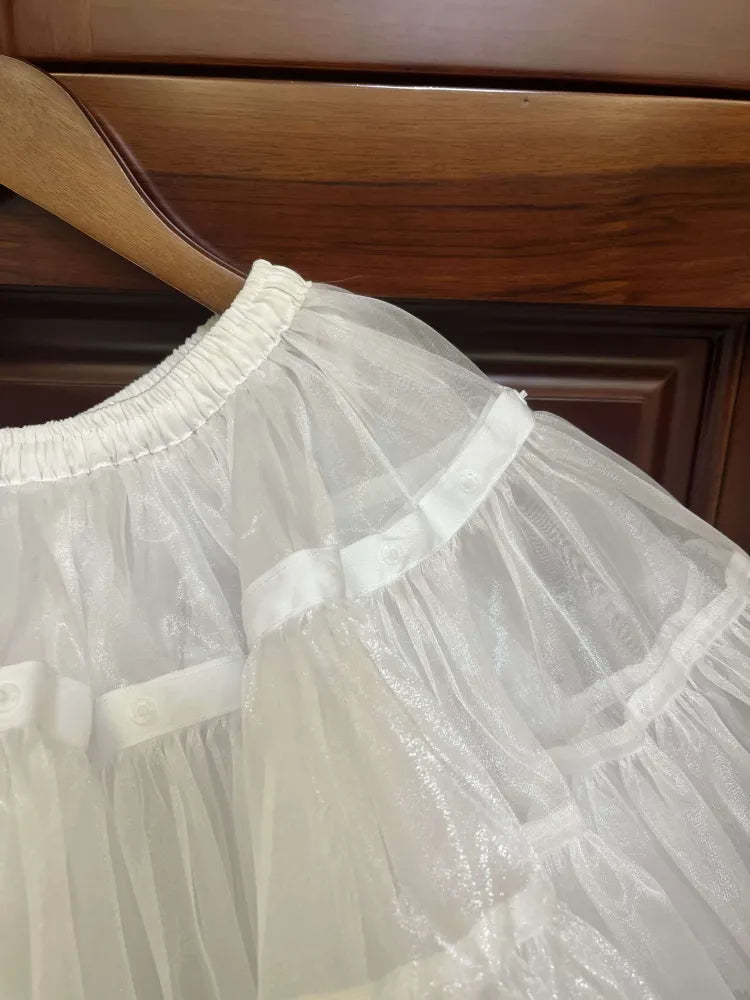 Frühlingsernte Länge Floral 35cm/45cm WeißWeiß- Petticoat
