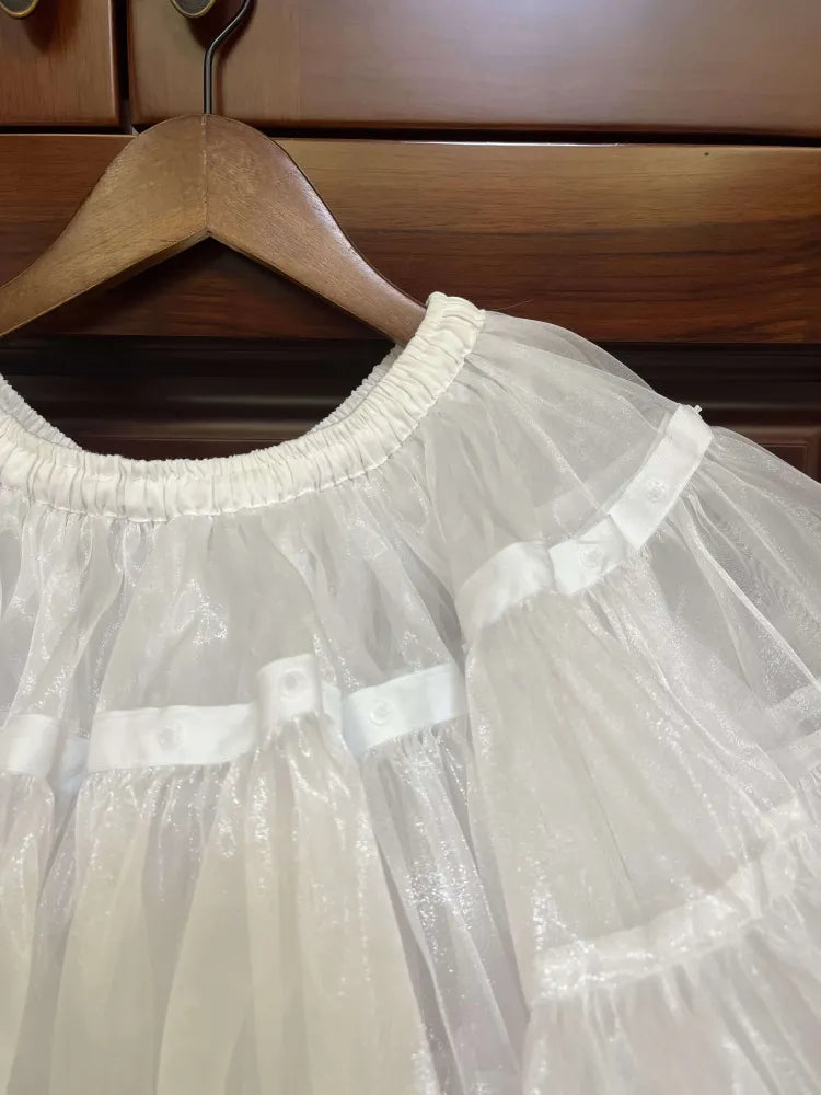 Frühlingsernte Länge Floral 35cm/45cm WeißWeiß- Petticoat