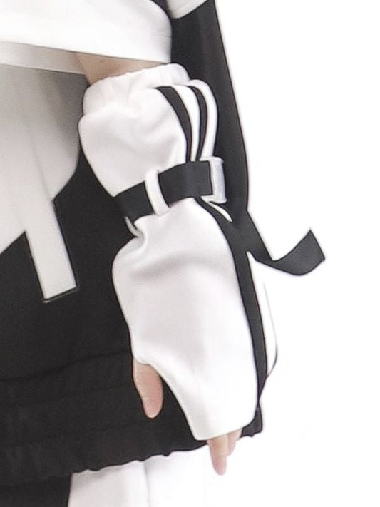 Black and White Strap Sleeves