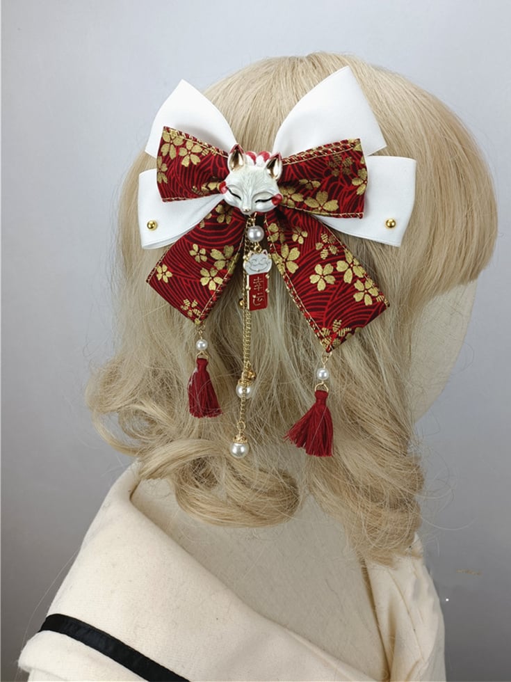 Wa Lolita Haarspange mit großer Schleife