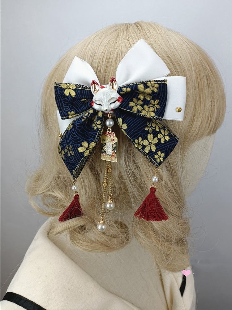 Wa Lolita Haarspange mit großer Schleife