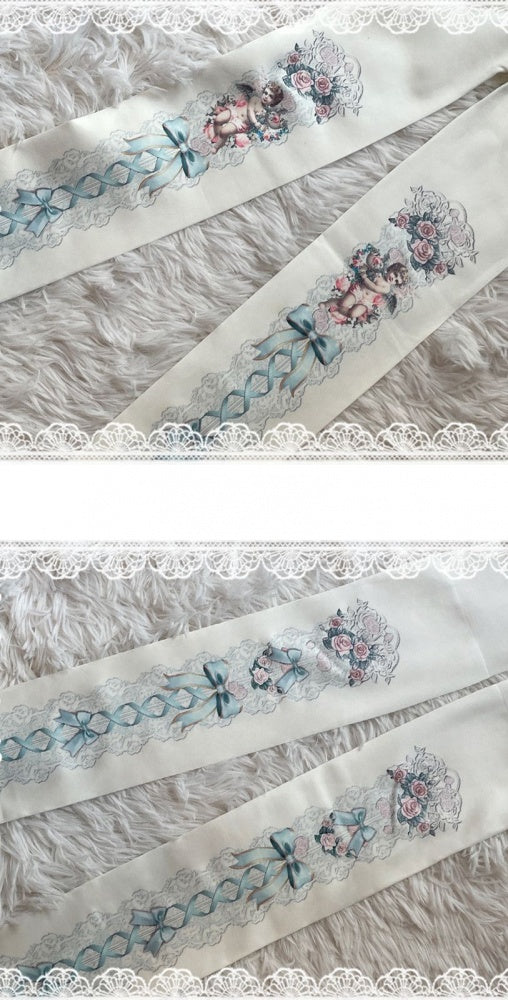 Strumpfhose mit Rose Angel-Print