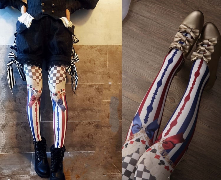 Strumpfhose mit Kingship-Game-Print