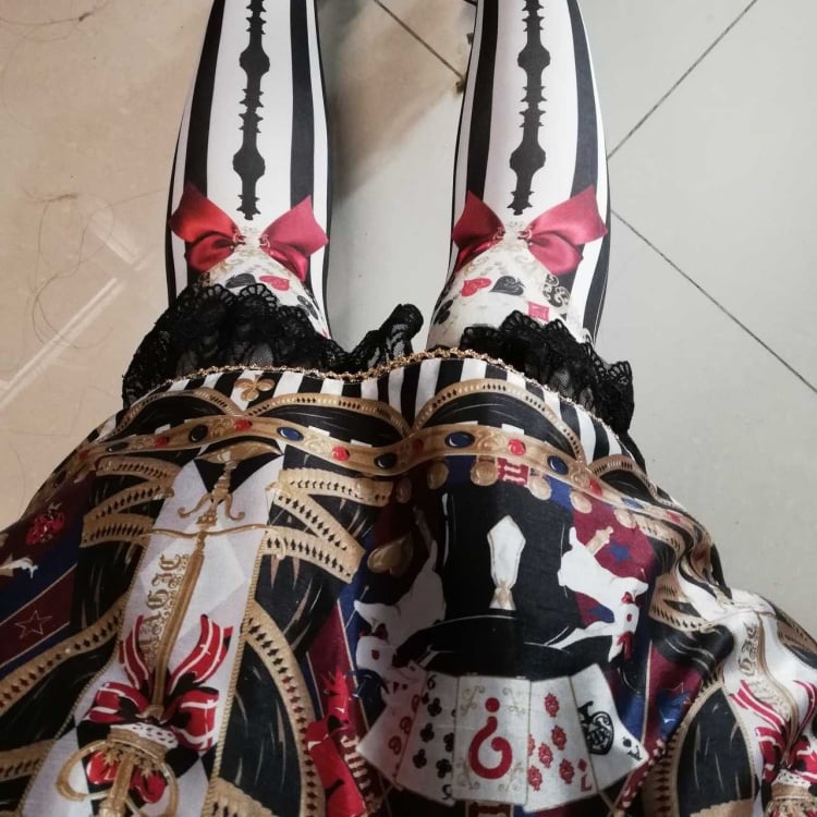 Strumpfhose mit Kingship-Game-Print