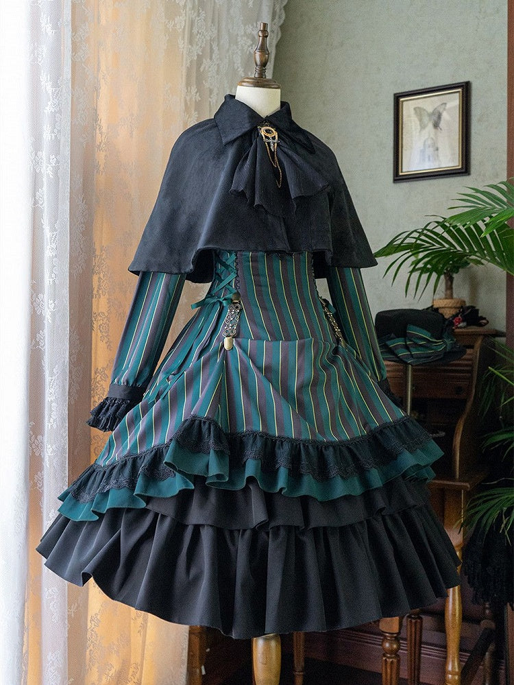 Elegant Cape Autumn Collar Turn-Down Lolita Short Velvet with