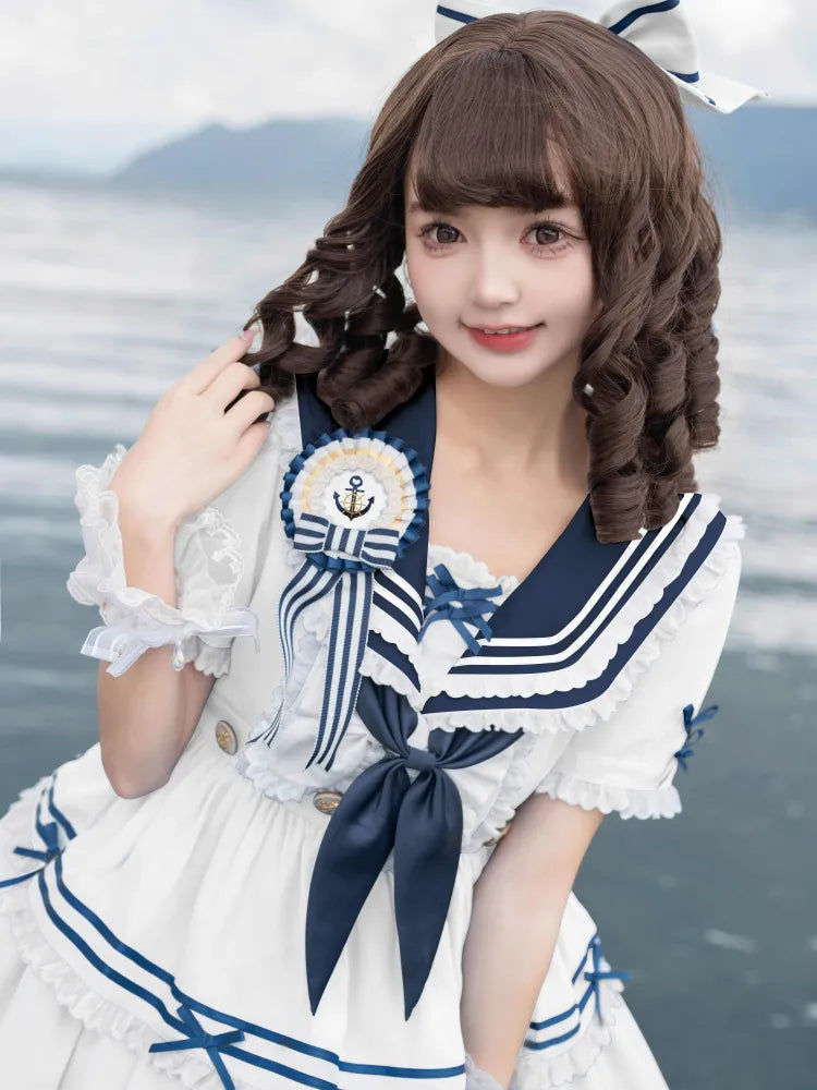 Lolita Anchor Badge Sailor Embroidery