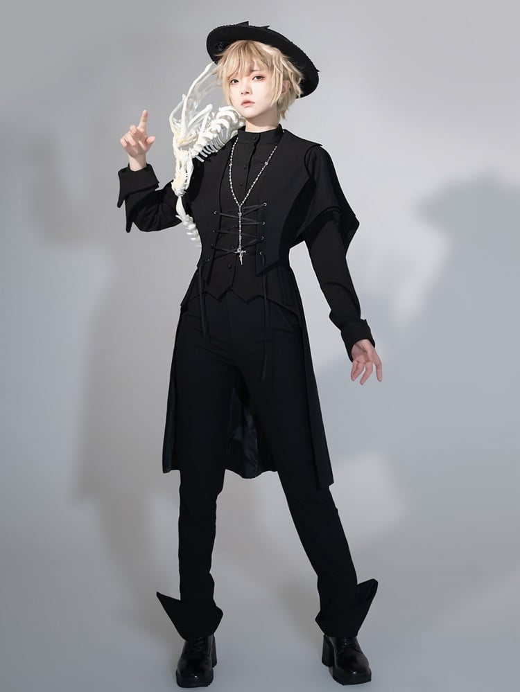 ブラック王子ストレートレッグパンツ