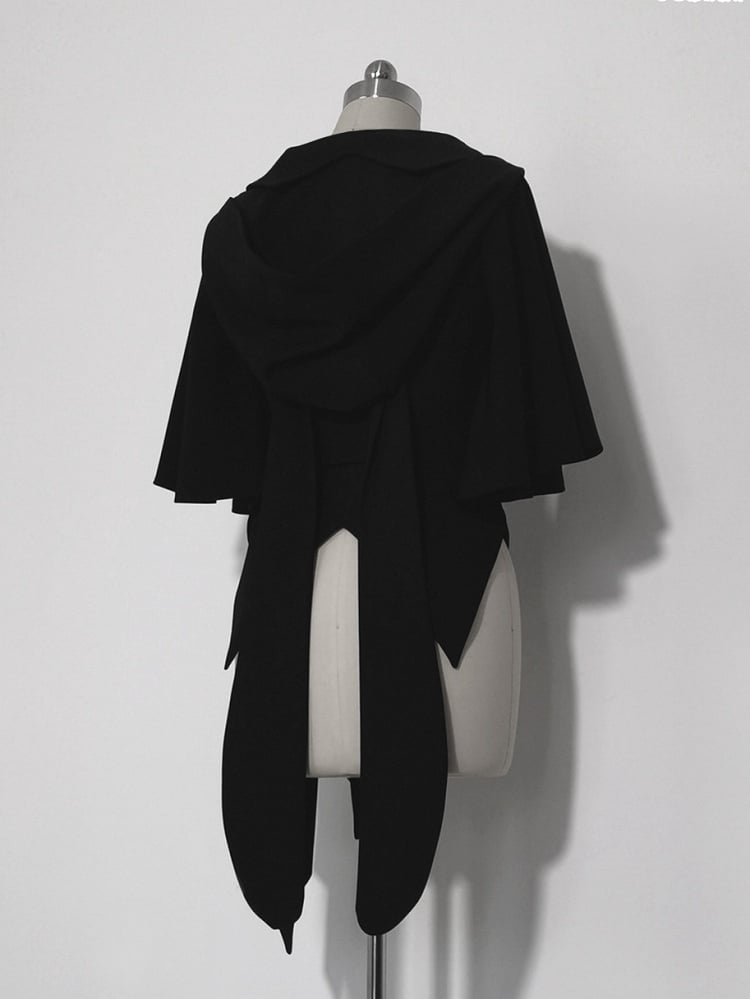 Ears Black Bunny Jacket Ouji Hood Oversized with Fashion