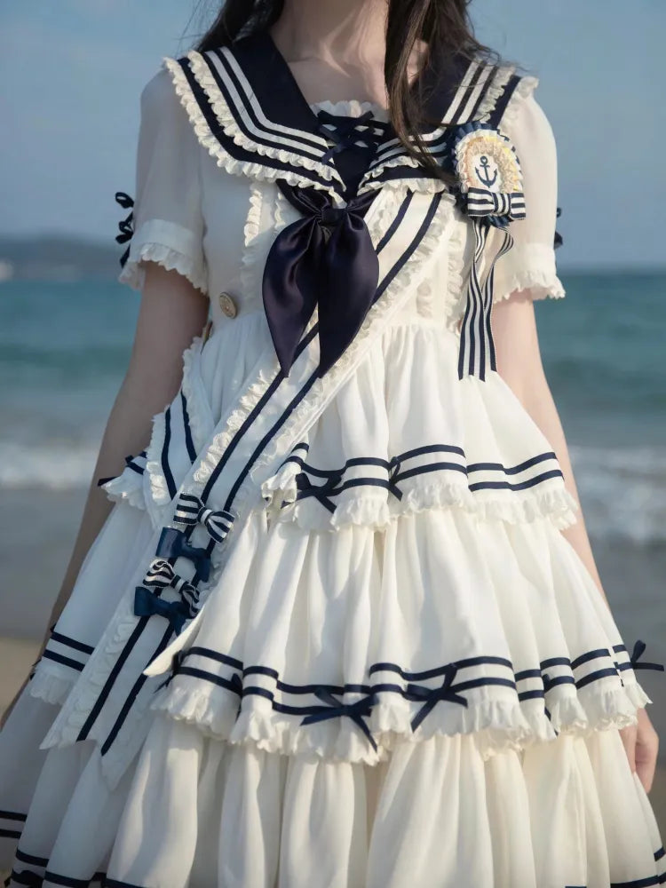 Lolita Anchor Badge Sailor Embroidery