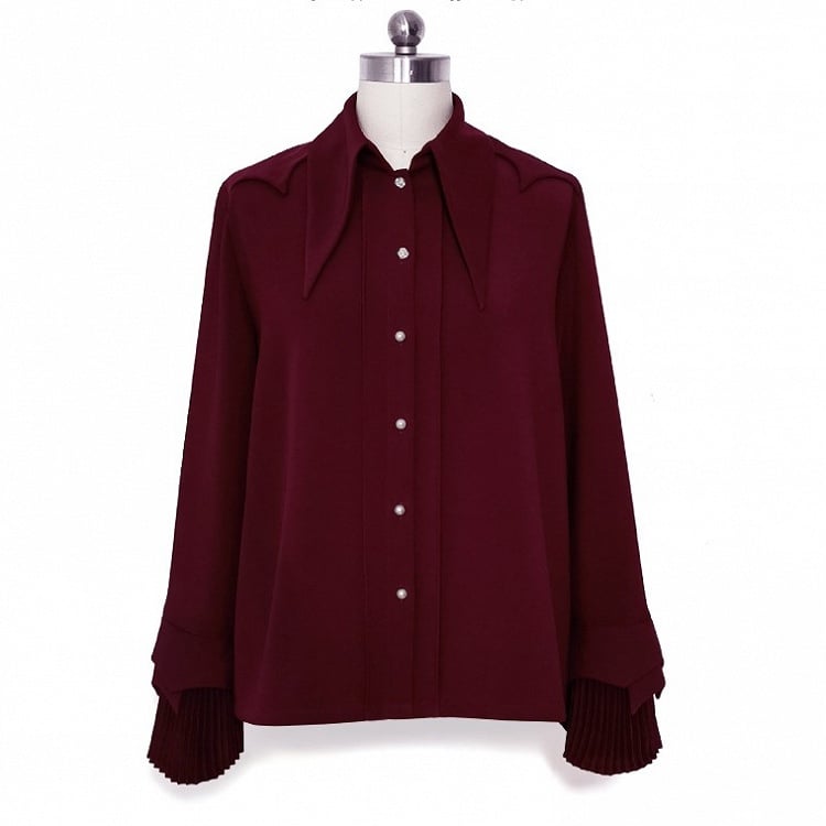 Pointed Ouji Red Collar Shirt Prince
