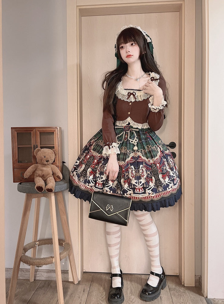 with Sleeves Accents Delicate Lace Cardigan and Coffee Bow Cozy Long Trim
