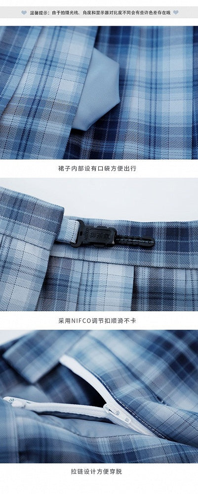 Länge 45CM Jing Muster Blau Plaid Yu Rock